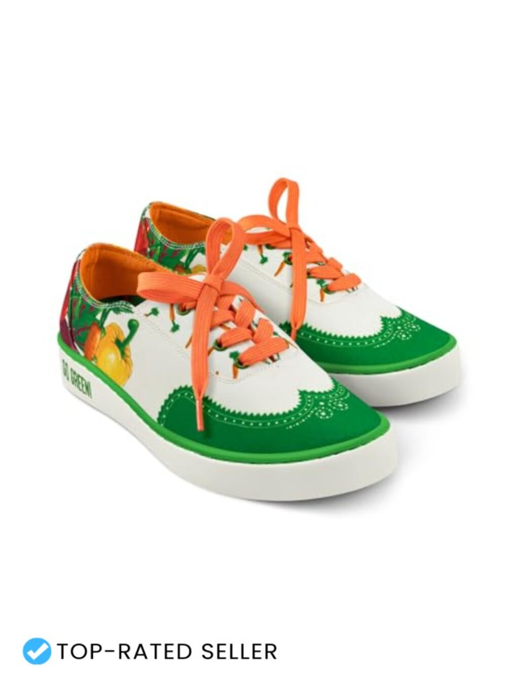 Vegan Canvas Lace-Up Sneakers with Arch-Support Insole